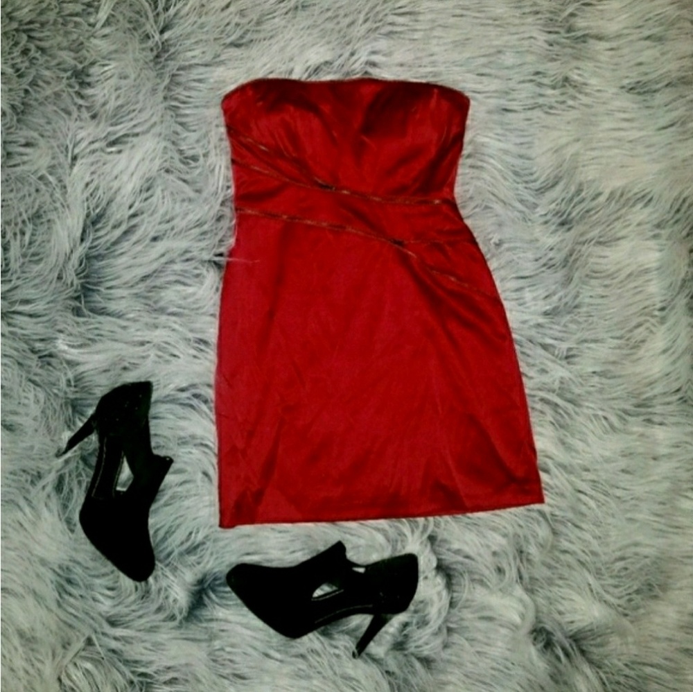 Forever21 Red Zipper Dress